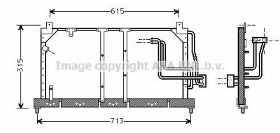 AVA QUALITY COOLING ol5224 -  Конденсатор, кондиционер